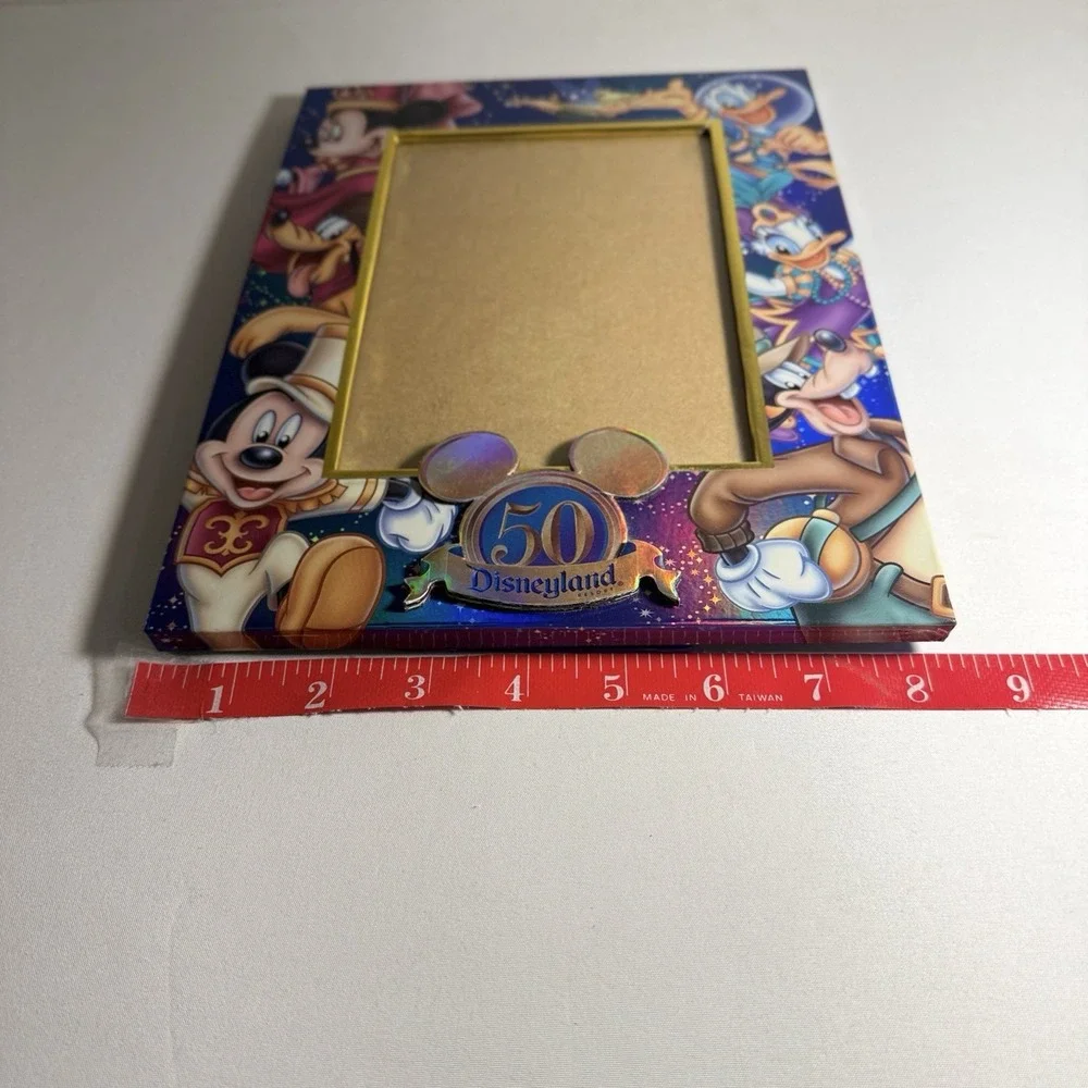 Disney 50th Anniversary 5x7 Photo Frame Mickey Mouse Minnie Pluto Daisy Goofy